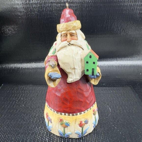 2002 Jim Shore Heartwood Creek Santa with Birdhouse Resin Ornament Figurine VTG - Picture 6 of 11